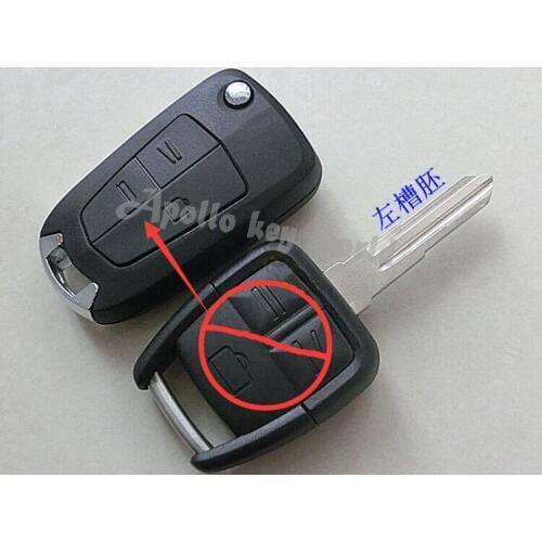 3 Buttons Replacement Modified Flip Folding Remote Key Shell Case For Opel Vectra Omega With HU46 Left Blade Fob Key Cover