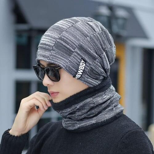 2021 Beanie Scarf Knitted Hat Caps For Men Women Hats Skullies Beanies Hats Gorros Mask Gorras Bonnet Warm Baggy Winter Hats