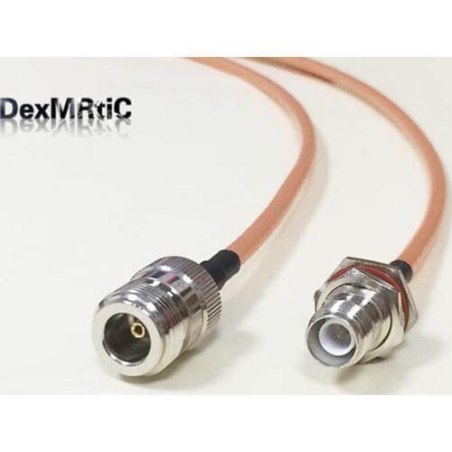 High quality low-loss N Female Switch RP-TNC Female Jack RF coax cable RG142 50CM 20"/100cm for wifi wholesale