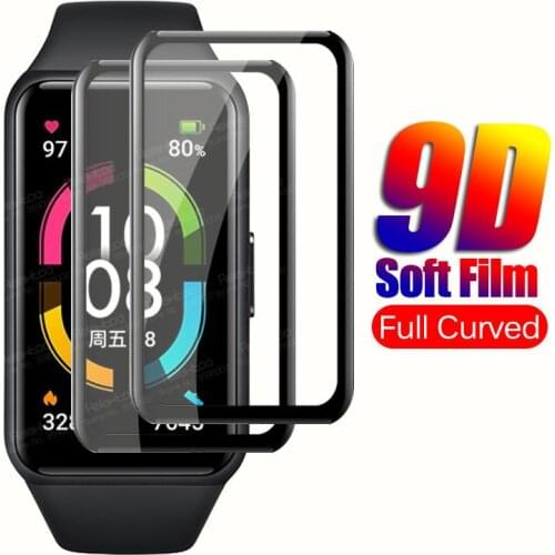 2pcs Original 9D Cover Protective Soft Film For Huawei Honor Band 6 Band6 Honor6 Screen Protector Smart Watch Not Tempered Glass