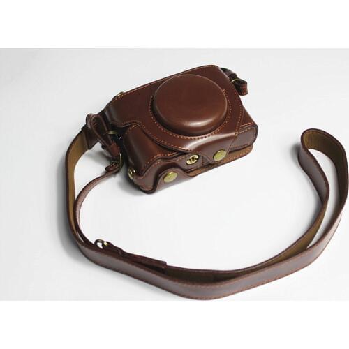 PU Leather Case Camera Bag cover For Canon G5 X ii G5XII G5XM2 G5X Mark II protector shell With Bottom Battery Opening