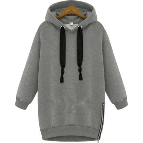 Woman Hoodies Women Sweatshirt Autumn Outerwear Womens Hooded Hoodies Ladies Slim Pullovers Black
