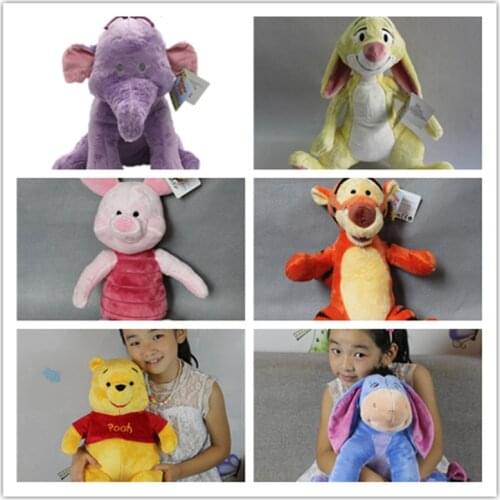 1piece 35cm Disney winnie the pooh bear and tigger Eeyore donkey Piglet pig stuffed gift toys boys girls brithday gift