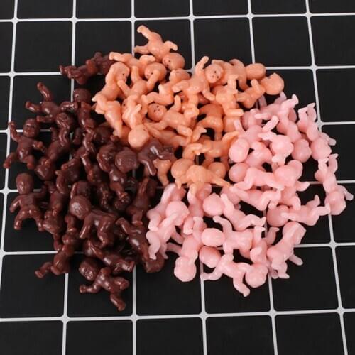 10 PCS Cute Baby Shower Mini Doll Plastic Child Full Moon Gifts Boys Girls Party Supplies Kids Small Toy Accessories