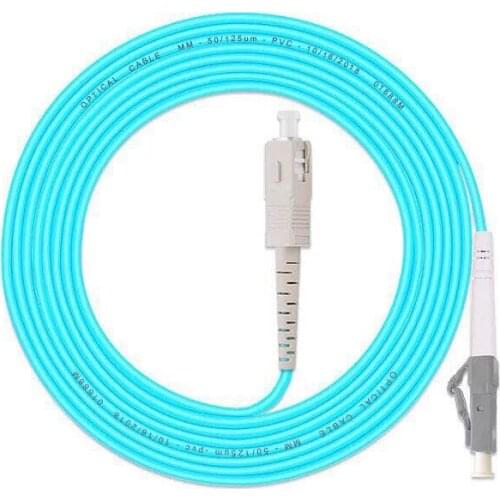 5PCS/lot SC/UPC -LC/UPC OM3 Fiber Optic Jumper Cable Single Mode Extension Patch Cord 1m, 2m, 3m, 5m, 10m