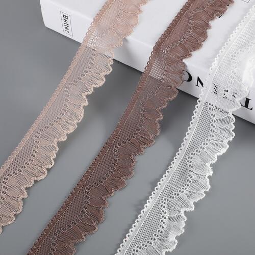 5Yards 3.5cm Width Elastic Lace Fabric DIY Crafts Sewing Suppies Decoration Accessories for Underwear Garments Elastic Lace Trim