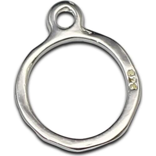 Beadsnice 925 Sterling Silver Simple Circle Classic Hollow Blank Pendant Charm DIY Fashion Jewelry Necklace