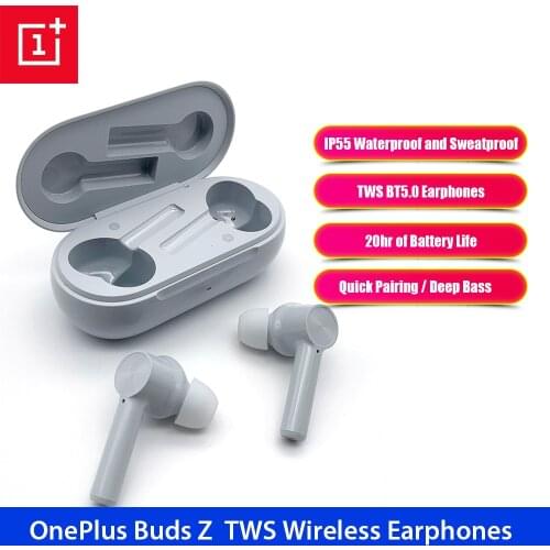 OnePlus Buds Z True Wireless Earphones IP55 Water-resistant Bluetooth Sports Headsets for OnePlus 9 9R 9Pro 8T Nord 2 Buds Z