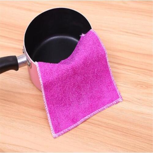 Efficient Anti-grease Dish Cloth Washing Towel Microfiber Tableware Household Cleaning Towel Kichen Tools Gadgets