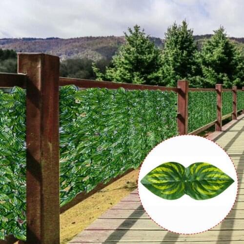 1Pc Artificial Simulation Leaf Privacy Fence Roll Wall Landscaping Privacy Fence Screen Home Outdoor Garden Decor Supplies