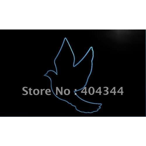 LK339- DOVES PIGEONS PEACE Decor Night LED Neon Light Sign home decor crafts