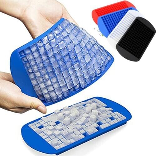 Ice Cube Tray 160 Grids Silicone Ice Tray Fruit Ice Cube Maker DIY Creative Small Ice Cube Mold Square Shape Kitchen Accessories