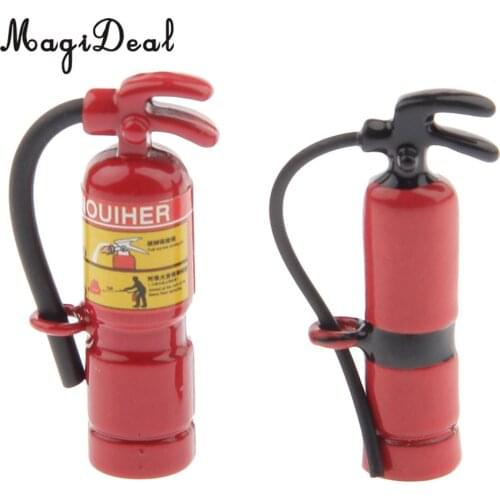 MagiDeal Mini 1Pc 1/12 Scale Dolls House Miniature Fire Extinguisher for Kitchen Pub Bar Livingroom Classroom Decor Acc 2 Kinds
