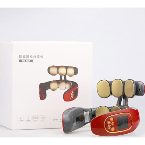 Neck Massager Shoulder Cervical Massager 6 Heads Multifunctional Electric Hot Compress Pulse Relieve Cervical Fatigue Massage