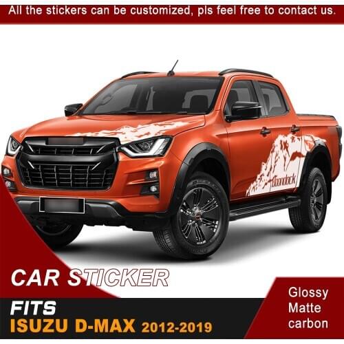 Car Decals Side Body and Hood Scoop Stone Vinyl Graphic Car Stickers Fit for Isuzu D-max 2012 2013 2014 2015 2016 2017 2018 2019