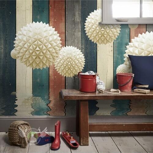 Bacal Stereo Sphere Water Texture 3d Wood Panel Wallpaper Mural for Living Room 3D Wall Murals Wall paper Sticker Wall Art Decor