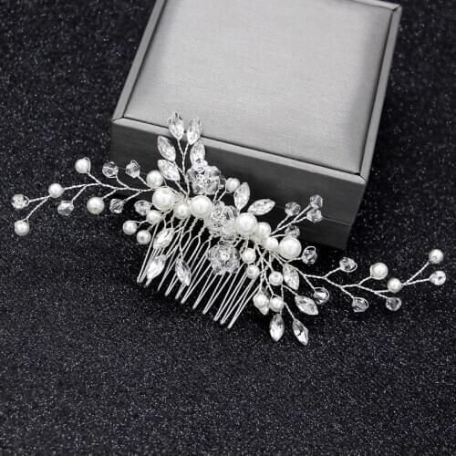 Delicate Bride Comb Women Pearl Jewelry Hair Ornaments Bridal Wedding Elegant Headpieces Exquisite Hair Accessories