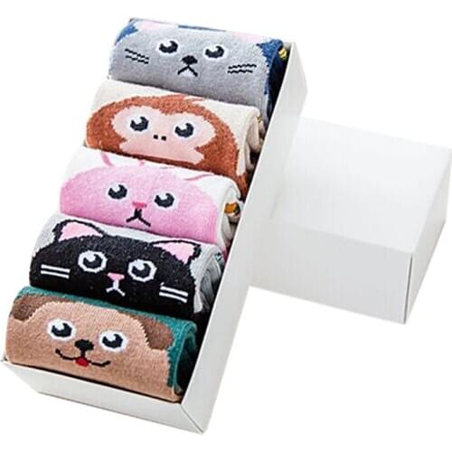 Toddler Baby Kids Girls Boys Cartoon Animal Five Fingers Sock Hosiery Toe Socks