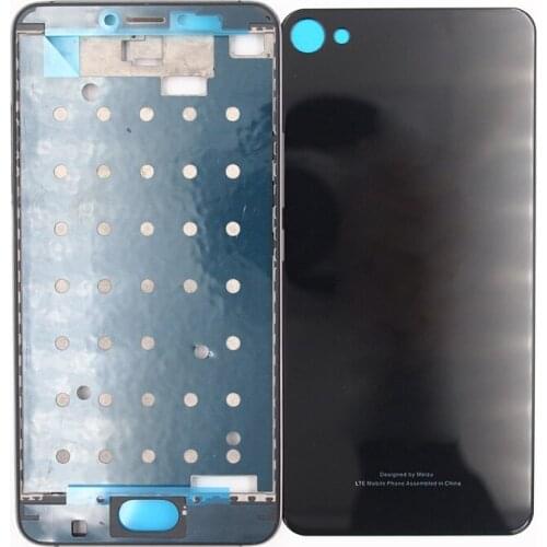 BaanSam New Front Frame Glass Battery Door Back Cover Housing Case For MEIZU U20 5.5 Inch With Power Volume Buttons