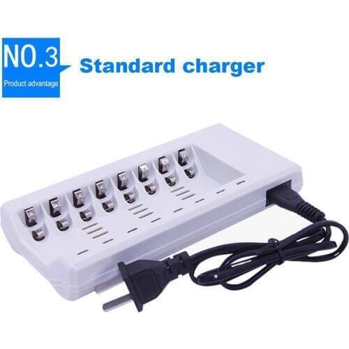 New 8 Slot 8 Channel 8 Ports NiZn 1.2v Nimh Rechargeable AA AAA Battery Charger Charging Hub