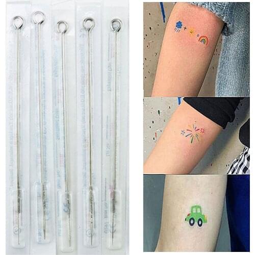 5PCS Disposable Sterilized Tattoo Needles RL RM M1 Needles Tattoo Tips Agujas Microblading Naalden Permanent Body Makeup Tool