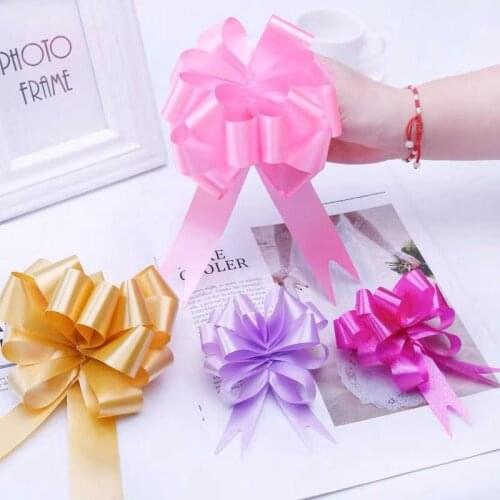 30pc 10pc Pull Bow Gift Ribbons Flower Wrappers for Wedding Events Happy Birthday Party Decoration Mothers Day Gifts Box Favors