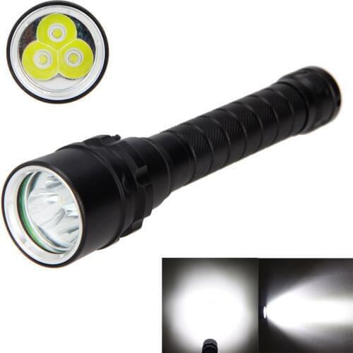 Underwater 100M Diving Flashlight Torch 8000lm XM-L 3T6 LED Diving Scuba Flashlight Lanterna Only Lamp No Battery
