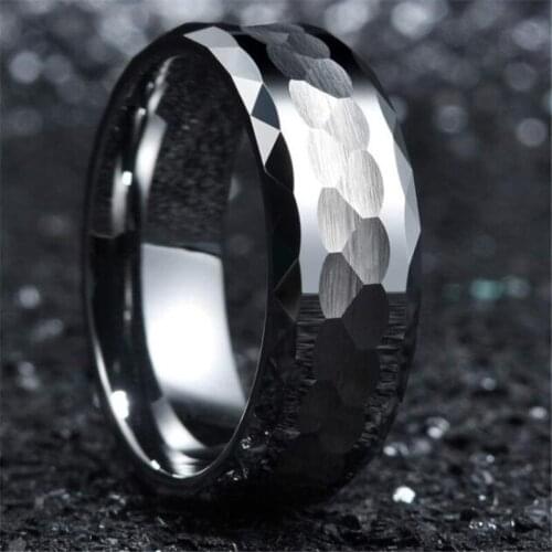 Simple Fashion Honeycomb Concave Ring for Men Women Stainless Steel Silver Color Ring Elegant Party Jewelry Accessories