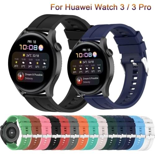 Strap Silicone 22mm WatchBand Strap For Huawei Watch 3/ 3 pro / 2 pro Smart WristBand For Huawei Watch GT 2 46mm Bracelet Correa