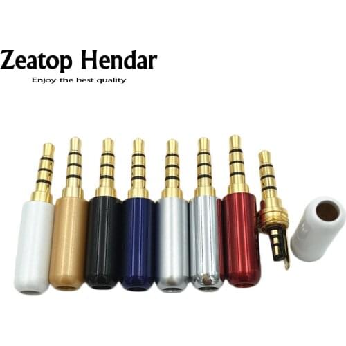 10Pcs 3.5mm Plug Audio Jack 3.5 3 / 4 Pole Gold Plated Adapter for DIY Stereo Headset or Used for Repair Earphone