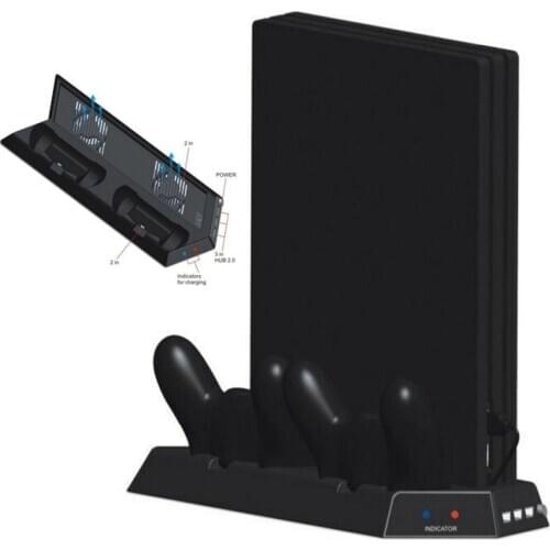 Vertical Stand for PS4 Pro Cooling Fan Heat Sink,Controller Charging Station for Playstation 4 Pro 4.0 Console Power Supply Base