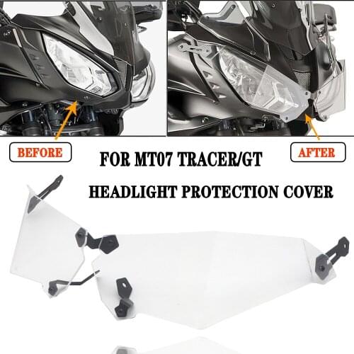 Motorcycle Headlamp Protectors Headlight Guard Protector Cover For Yamaha MT07 Tracer/GT 2016-2021 2020 2019 2018 2017