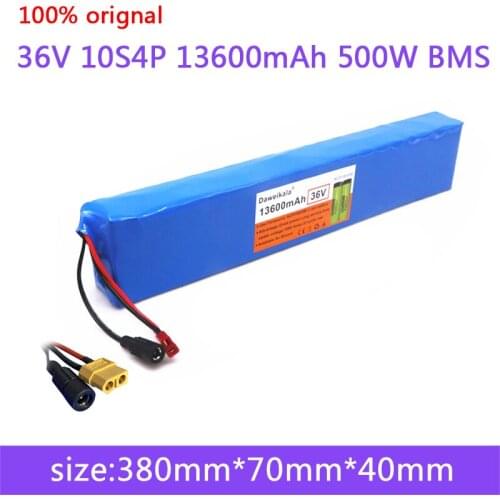 100% Original high power 36V battery 10S4P 13.6Ah 18650 battery pack 500W 42V 13600mAh for Ebike electric bicycle with BMS