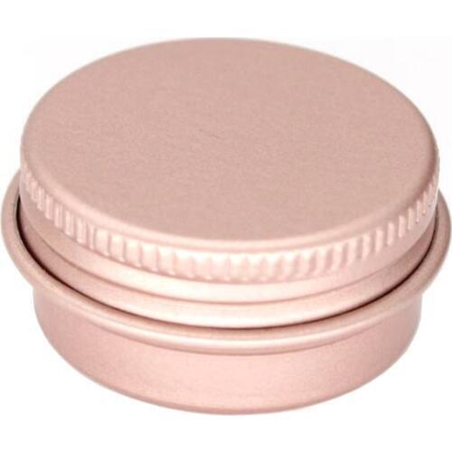 100PCS x 15g 10g 30g Mini Rose Gold Aluminum Cream Jar Pot Nail Art Makeup Lip Gloss Empty Cosmetic Metal Tins Containers 15ML