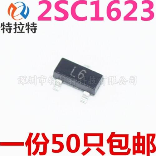 100pcs/Lot Transistor 2SC1623 L6 SOT23 0.1A/50V