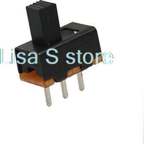10x SS12F17 5mm Height Knob 3 Pin 2 Position 1P2T SPDT Vertical Slide Switch 0.5A 50V DC