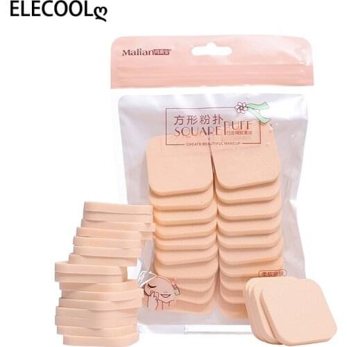 ELECOOL 20pcs Professional Face Body Powder Foundation Sponge Puff Portable Soft Cosmetic Puff Makeup Foundation Wholesale