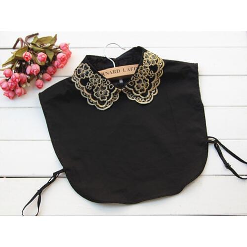 2016 Hot! Women Lace Hook Flower Vintage Newly Design Women Vintage Fake Shirt Collar Crystal Rhinestone Necklace Choker Collar