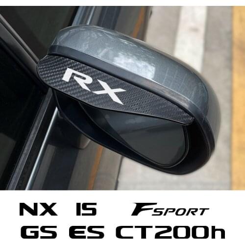 For Lexus RX 300 330 NX FSport IS 300h 250 ES CT200h GS LS LX UX 200 GX 460 2Pcs Car Rearview Mirror Rain Eyebrow Visor Shield