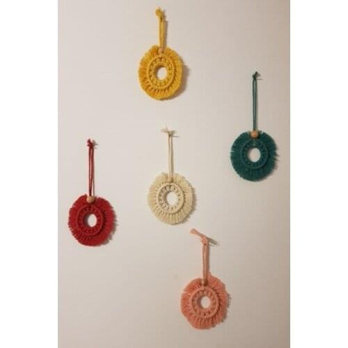 Aysha Macrame Round Ornament 5 Set 5 Pcs./Home Decor christmas decorations рождественские украшения