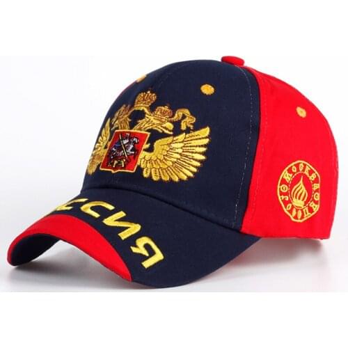 New men women 100% cotton baseball cap Russian national flag embroidery Snapback fashion hat men and women Patriot cap