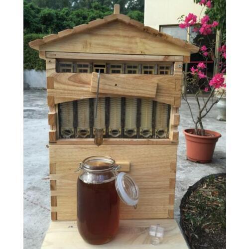 CE 7PCS Upgraded Beekeeping Tool Hive Frames + Beehive Wooden Brood Box
