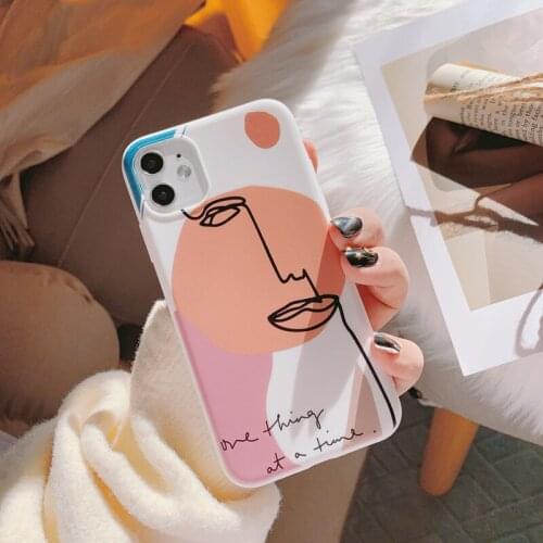 Art Retro Abstract Geometry Phone Case For iPhone 11 Por Max X Xs Max Xr 7 7 Puls 6 6S 7 8 Puls Cases Cute Soft Silicone Cover