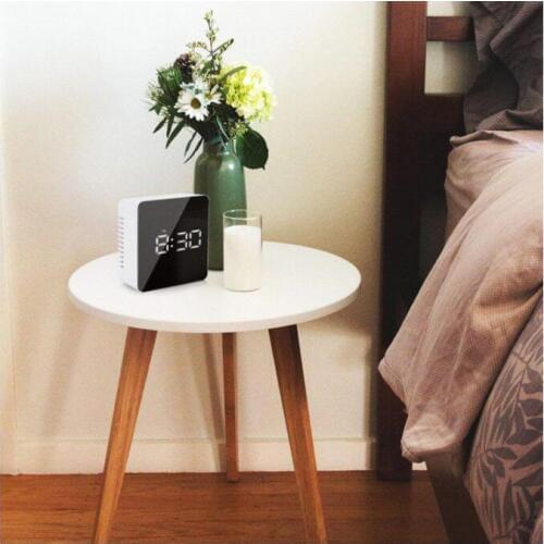 Digital LED Alarm Clock Multifunctional Noiseless LED Mirror Clock Display Electronic Desk Table Clocks
