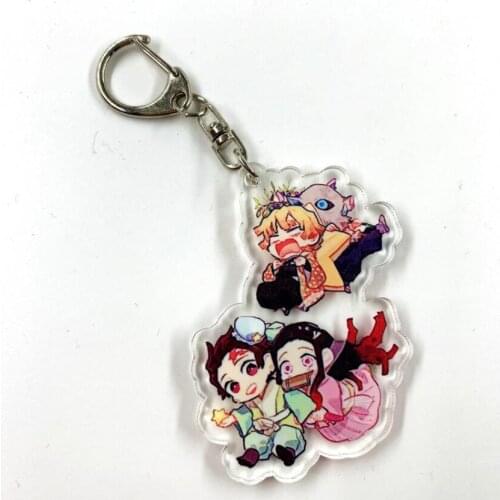 Demon Slayer: Kimetsu no Yaiba Agatsuma Zenitsu Inosuke Acrylic Pendant Keychain Figure Collection Model Toy Gifts Cosplay