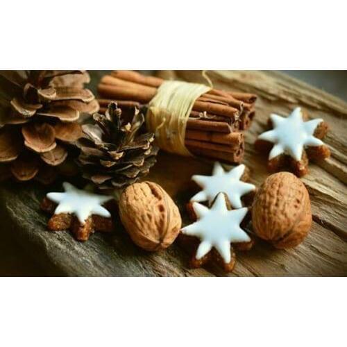 GLymg DIY Diamond Embroidery 5D Full Diamond Painting Needlework Cross Stitch Cinnamon Stars Patterns Diamond Wall Arts Decor