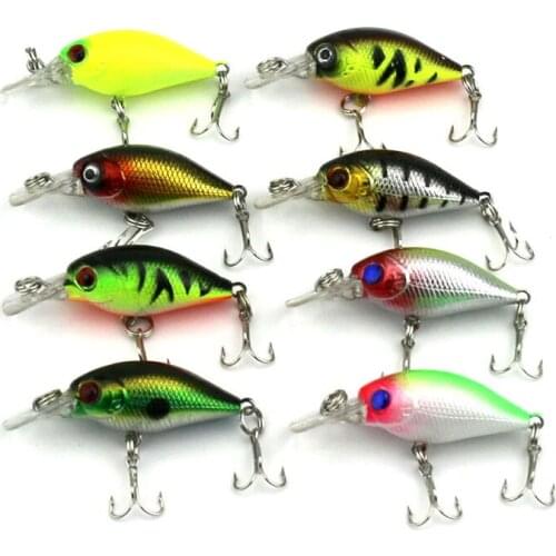 HENGJIA hard plastic diving crankbaits artificial wobblers crankbaits trout catfish pesca swim baits 10#hooks 5cm 4.4g