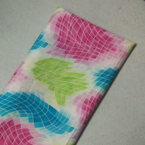 Graceful Rainbow Color Colorful Writhing Checks Printed Cotton Poplin Fabric 50x110cm Check Fabric Patchwork for Cloth Dress