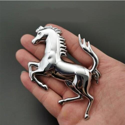 3D Metal Running Horse Emblem badge Decal Stickers For Ferrari Car Fender Window Bumper Body Sticker Car Styling Accessories