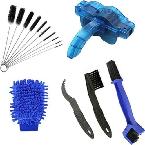 Multi-tools Bike Chain Cleaning Brush Kit Bicycle Maintenance Washing Tool Suitable for Mountain Road City Hybrid BMX Bike